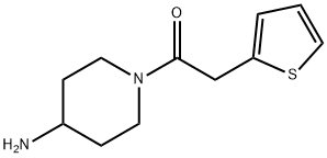 1-(4-aminopiperidin-1-yl)-2-(thiophen-2-yl)ethan-1-one structure