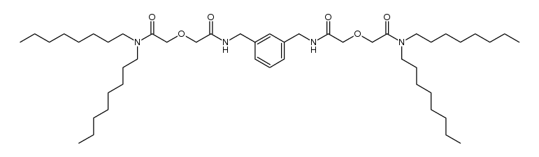 2-dioctylcarbamoylmethoxy-N-[3-[(2-dioctyl-carbamoylmethoxy-acetylamino)methyl]benzyl]acetamide Structure