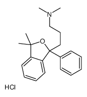 3-(3,3-dimethyl-1-phenyl-2-benzofuran-1-yl)-N,N-dimethylpropan-1-amine,hydrochloride结构式