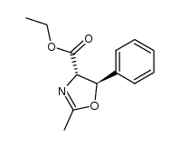 (+/-)-2-methyl-5t-phenyl-4,5-dihydro-oxazole-4r-carboxylic acid ethyl ester Structure