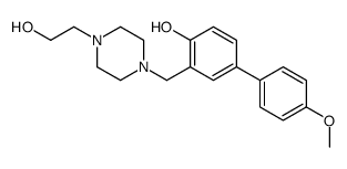 4-((4-Hydroxy-4'-methoxy(1,1'-biphenyl)-3-yl)methyl)-1-piperazineethanol structure