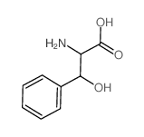 (2S,3S)-2-amino-3-hydroxy-3-phenyl-propanoic acid structure