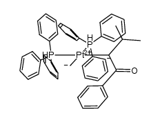 cis-[Pt(PPh3)2(CH3)(C6H5COCHCH(CH3)2)]结构式