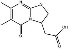 (6,7-二甲基-5-氧代-2,3-二氢-5H-[1,3]噻唑并[3,2-A]嘧啶-3-基)乙酸结构式