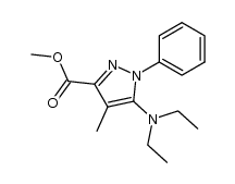 methyl 5-diethylamino-4-methyl-1-phenylpyrazole-3-carboxylate Structure