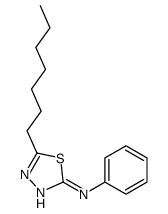5-heptyl-N-phenyl-1,3,4-thiadiazol-2-amine结构式