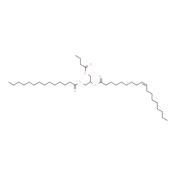 1-Myristoyl-2-Oleoyl-3-Butyryl-rac-glycerol结构式