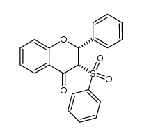 (2R,3S)-2-phenyl-3-(phenylsulfonyl)chroman-4-one Structure