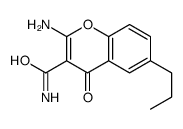 2-amino-4-oxo-6-propylchromene-3-carboxamide Structure