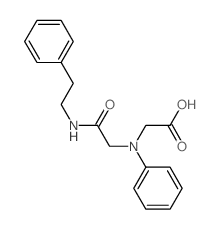 [{2-Oxo-2-[(2-phenylethyl)amino]ethyl}(phenyl)-amino]acetic acid Structure
