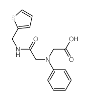 [{2-Oxo-2-[(2-thienylmethyl)amino]ethyl}(phenyl)-amino]acetic acid Structure