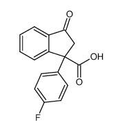 3-(4-fluorophenyl)-1-oxoindan-3-carboxylic acid Structure