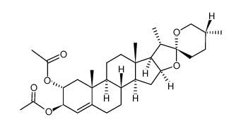 (25R)-2α,3β-diacetoxy-spirost-4-ene Structure