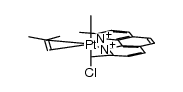 PtClMe(2,9-Me2-1,10-phenanthroline)(CH2=CMe2) Structure