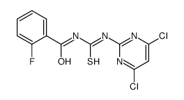 N-[(4,6-dichloropyrimidin-2-yl)carbamothioyl]-2-fluorobenzamide结构式