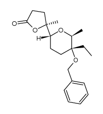 (S)-5-((2R,5R,6S)-5-(benzyloxy)-5-ethyl-6-methyltetrahydro-2H-pyran-2-yl)-5-methyldihydrofuran-2(3H)-one结构式