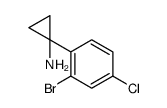 1-(2-Bromo-4-chlorophenyl)cyclopropanamine结构式