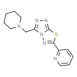 3-(piperidin-1-ylmethyl)-6-(pyridin-2-yl)[1,2,4]triazolo[3,4-b][1,3,4]thiadiazole structure