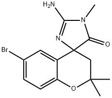 2′-amino-6-bromo-1′,2,2-trimethylspiro[chroman-4,4′-imidazol]-5′(1′H)-one结构式