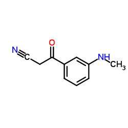 3-[3-(methylamino)phenyl]-3-oxopropanenitrile structure