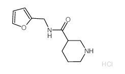 N-(2-Furylmethyl)-3-piperidinecarboxamide hydrochloride结构式