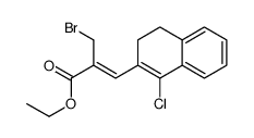 ethyl (Z)-2-(bromomethyl)-3-(1-chloro-3,4-dihydronaphthalen-2-yl)prop-2-enoate结构式