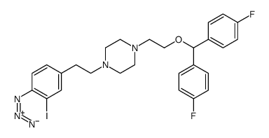 1-(2-(bis-(4-fluorophenyl)methoxy)ethyl)-4-(2-(4-azido-3-iodophenyl)ethyl)piperazine结构式