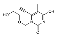 6-ethynyl-1-(2-hydroxyethoxymethyl)-5-methylpyrimidine-2,4-dione结构式