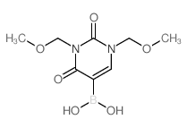 (1,3-Bis(methoxymethyl)-2,4-dioxo-1,2,3,4-tetrahydropyrimidin-5-yl)boronic acid structure