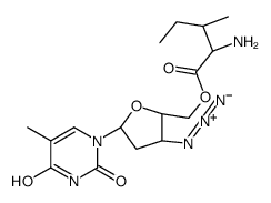 [(2S,3S,5R)-3-azido-5-(5-methyl-2,4-dioxopyrimidin-1-yl)oxolan-2-yl]methyl (2S,3S)-2-amino-3-methylpentanoate Structure