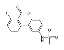 2-fluoro-6-[3-(methanesulfonamido)phenyl]benzoic acid结构式
