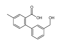 2-[3-(hydroxymethyl)phenyl]-5-methylbenzoic acid Structure