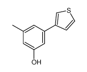 3-methyl-5-thiophen-3-ylphenol结构式