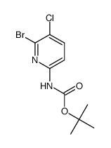(6-溴-5-氯吡啶-2-基)氨基甲酸叔丁酯结构式