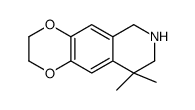 9,9-dimethyl-2,3,6,7,8,9-hexahydro-[1,4]dioxino[2,3-g]isoquinoline结构式