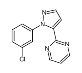 2-(1-(3-CHLOROPHENYL)-1H-PYRAZOL-5-YL)PYRIMIDINE structure