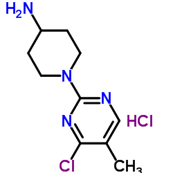 1-(4-Chloro-5-methyl-pyrimidin-2-yl)-piperidin-4-ylamine hydrochloride结构式