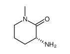 (R)-3-amino-1-methyl-piperidin-2-one结构式