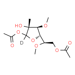 D-Galactofuranoside-6-C-d, methyl 3,5-di-O-methyl-, diacetate结构式