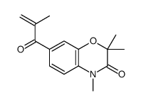 2,2,4-trimethyl-7-(2-methylprop-2-enoyl)-1,4-benzoxazin-3-one结构式
