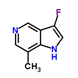 3-Fluoro-7-methyl-1H-pyrrolo[3,2-c]pyridine结构式