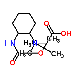 N-Methyl-N-[2-({[(2-methyl-2-propanyl)oxy]carbonyl}amino)cyclohexyl]glycine结构式