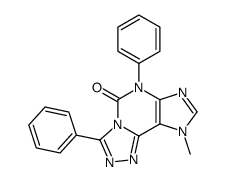 9-methyl-3,6-diphenyl-[1,2,4]triazolo[3,4-f]purin-5-one结构式