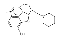 4,5α-Epoxy-17-methyl-6α-piperidinomorphinan-3-ol结构式