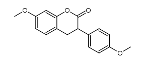 7-methoxy-3-(4-methoxyphenyl)hydrocoumarin结构式