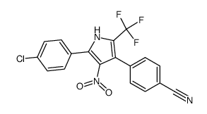 p-[-5-(p-chlorophenyl)-4-nitro-2-(trifluoromethyl)pyrrol-3-yl]benzonitrile结构式