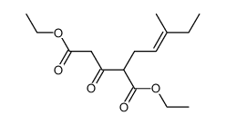 ethyl-(E)-4-ethoxycarbonyl-7-methyl-3-oxo-6-nonenoate结构式