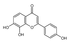 7,8-dihydroxy-2-(4-hydroxyphenyl)chromen-4-one结构式