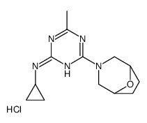 N-cyclopropyl-4-methyl-6-(8-oxa-3-azabicyclo[3.2.1]octan-3-yl)-1,3,5-triazin-2-amine,hydrochloride结构式