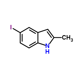 5-Iodo-2-methyl-1H-indole结构式